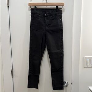 Topshop High Rise Black Jeans with Matte Finish